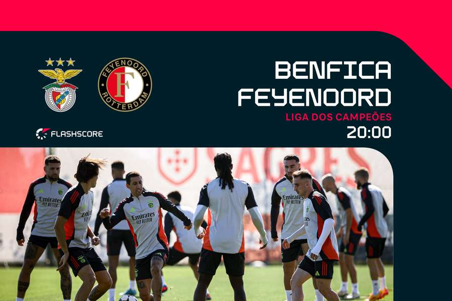 Benfica prepara receção ao Feyenoord