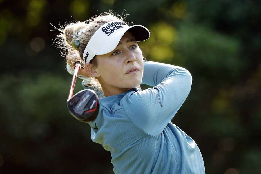 Nelly Korda took part in a practice round ahead of the Women's PGA Championship at Baltusrol on Thursday