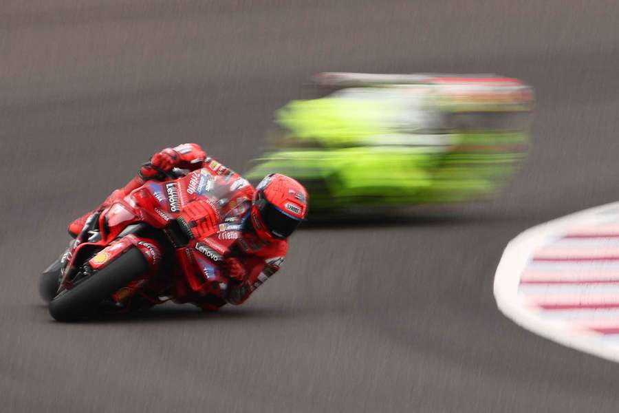 Ducati Lenovo Team's Marc Marquez in action during qualifying 
