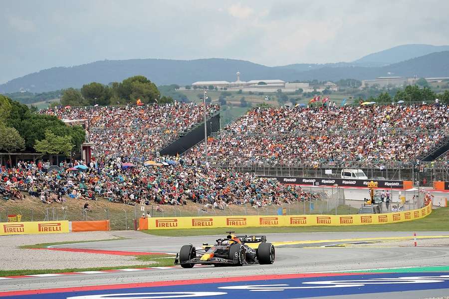 Verstappen in actie in Barcelona op 4 juni 2023