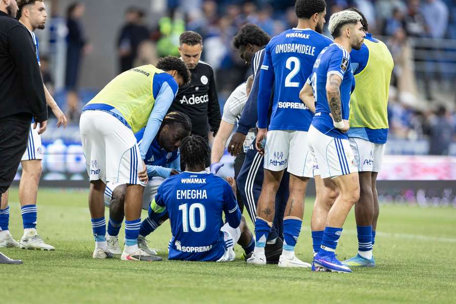 Emegha picked up the injury in their last game against Toulouse
