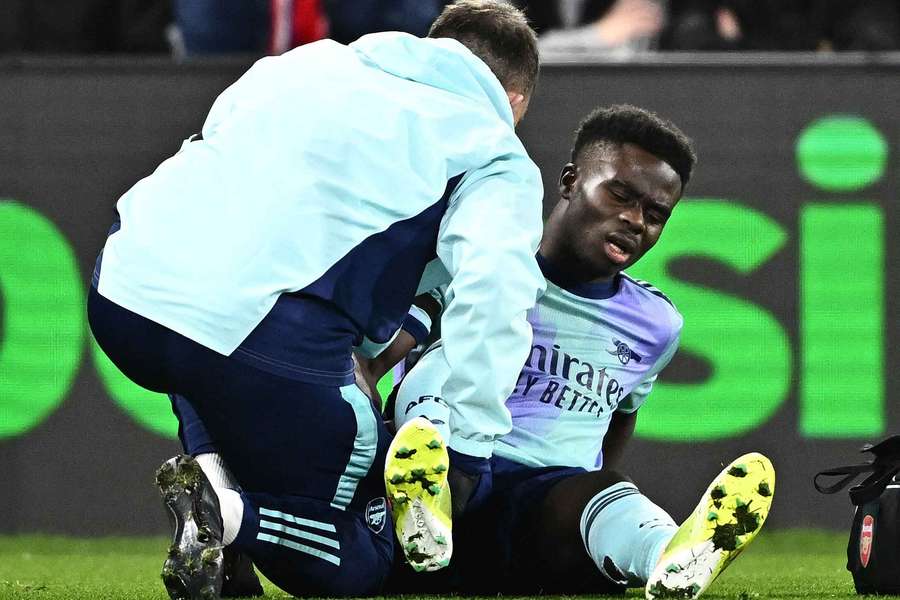 Saka sustained the injury against Crystal Palace