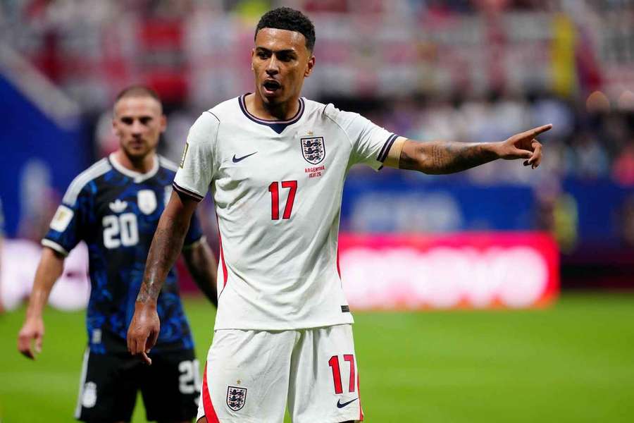 Rogers in action for England