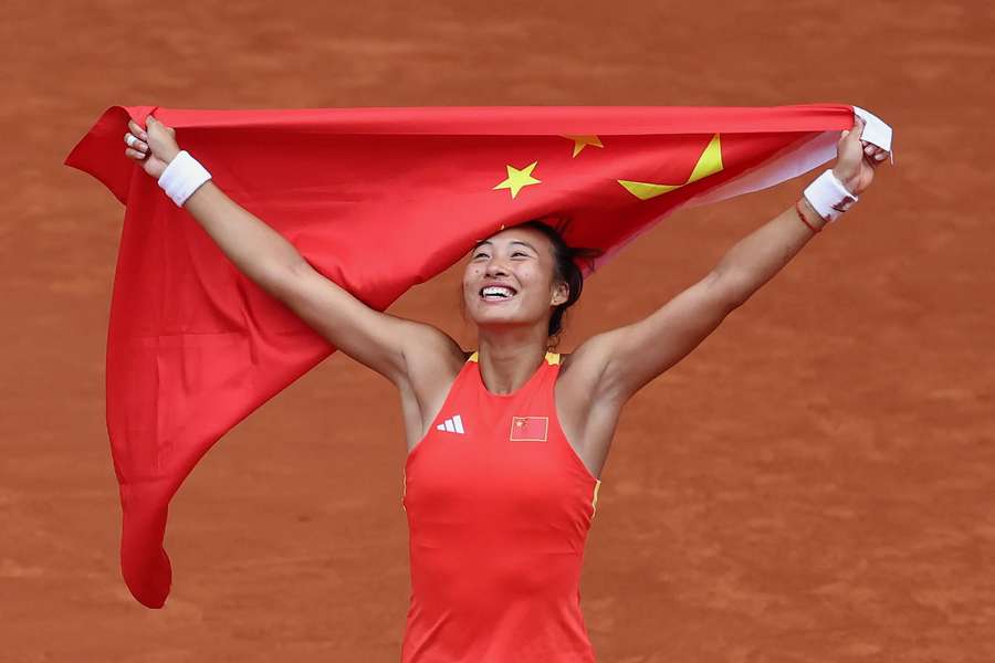 Zheng after winning the final