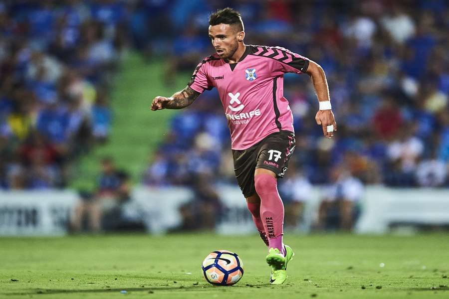 Aarón Níguez, con el Tenerife en 2017