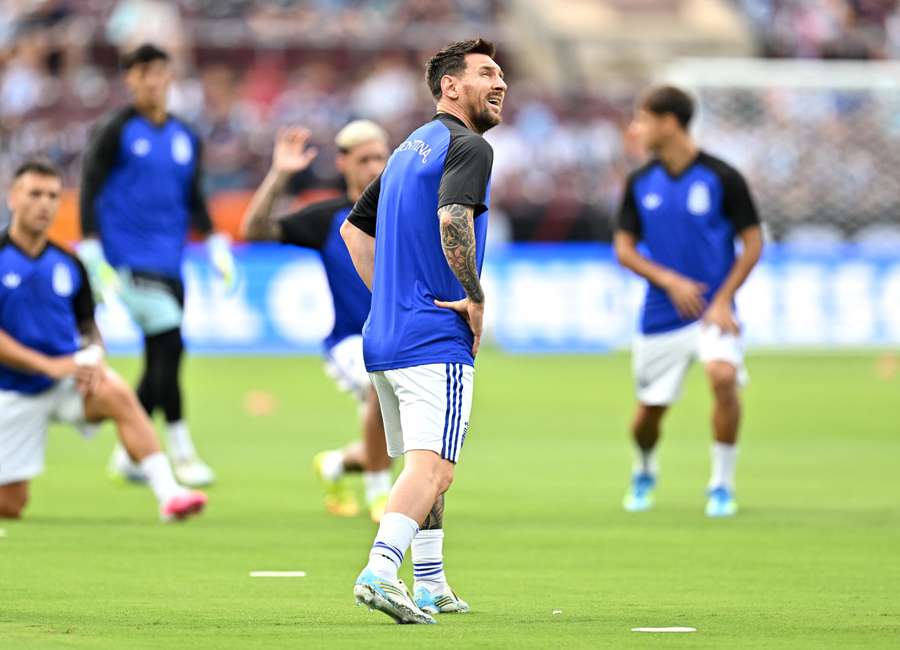 Messi na tréningu pred MS.