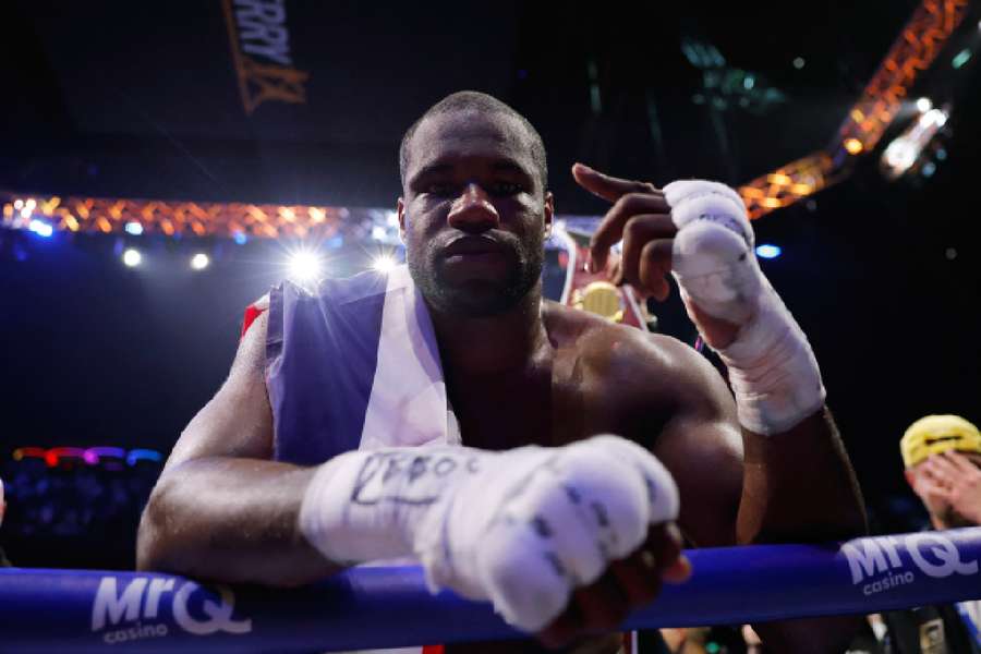 Daniel Dubois celebrates victory