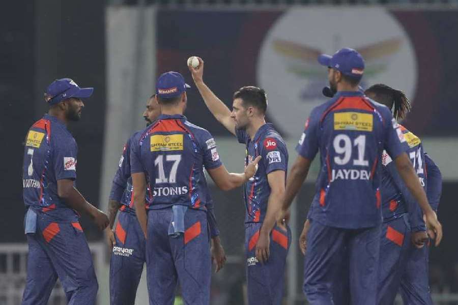 Mark Wood celebrates his five-wicket haul