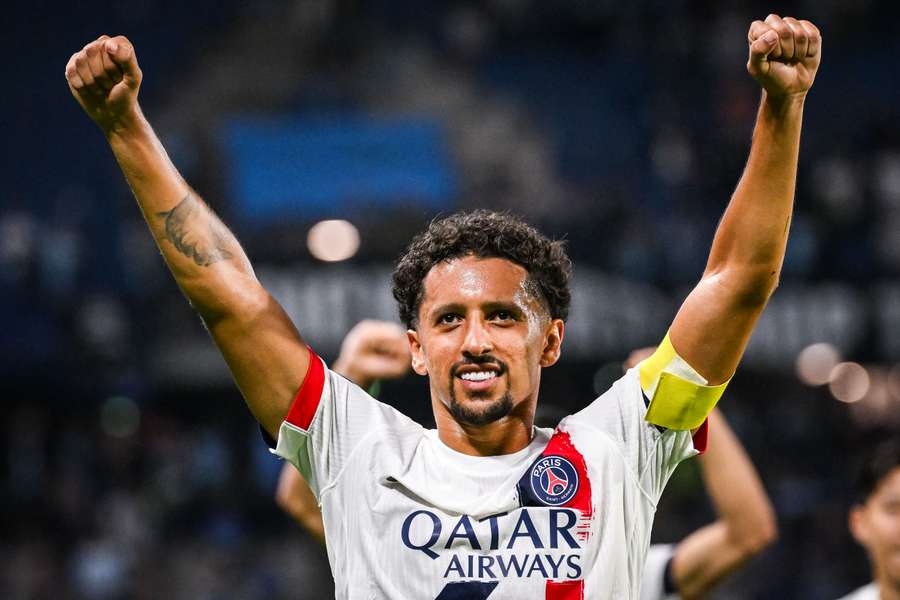 Marquinhos no mês passado, após a partida em Le Havre.