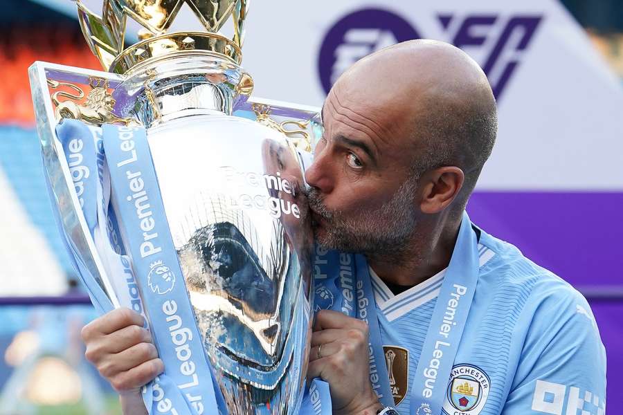 Guardiola con la Premier League en la temporada 2023-2024 Guardiola con la Premier League en la temporada 2023-2024