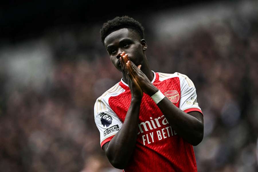 Arsenal midfielder Bukayo Saka
