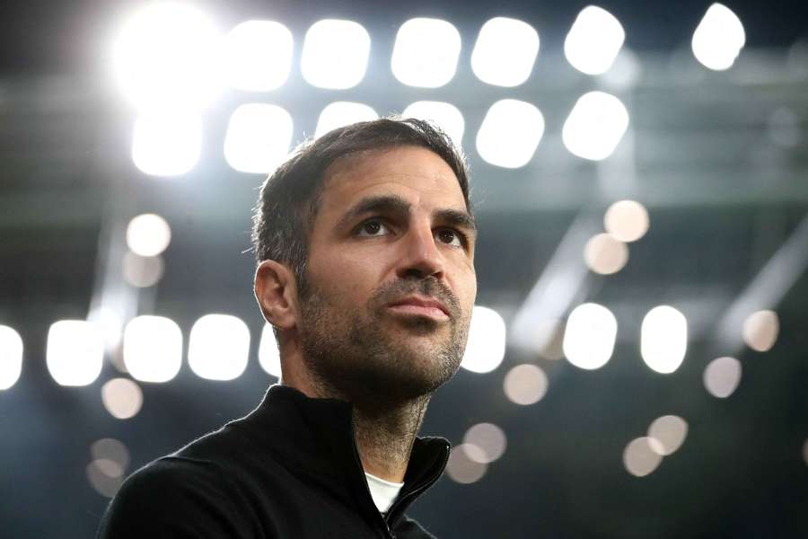 Cesc Fabregas al Gewiss Stadium contro l'Atalanta