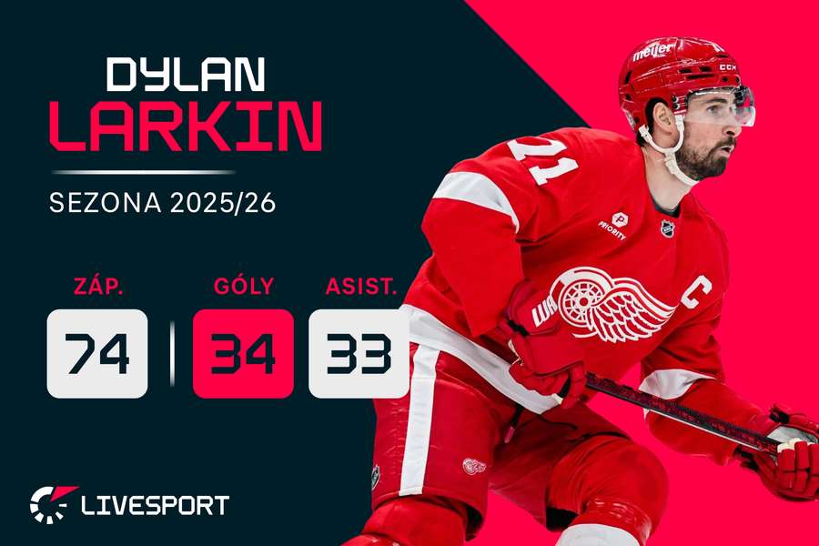 Larkin a jeho statistiky v sezoně 2025/26.