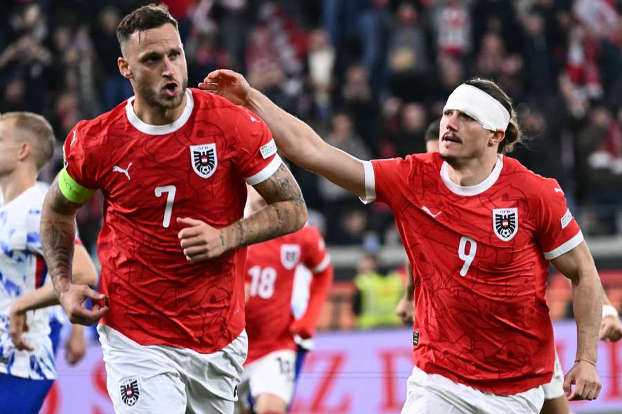 Marko Arnautovic (l.) erzielte gegen Norwegen einen Doppelpack.