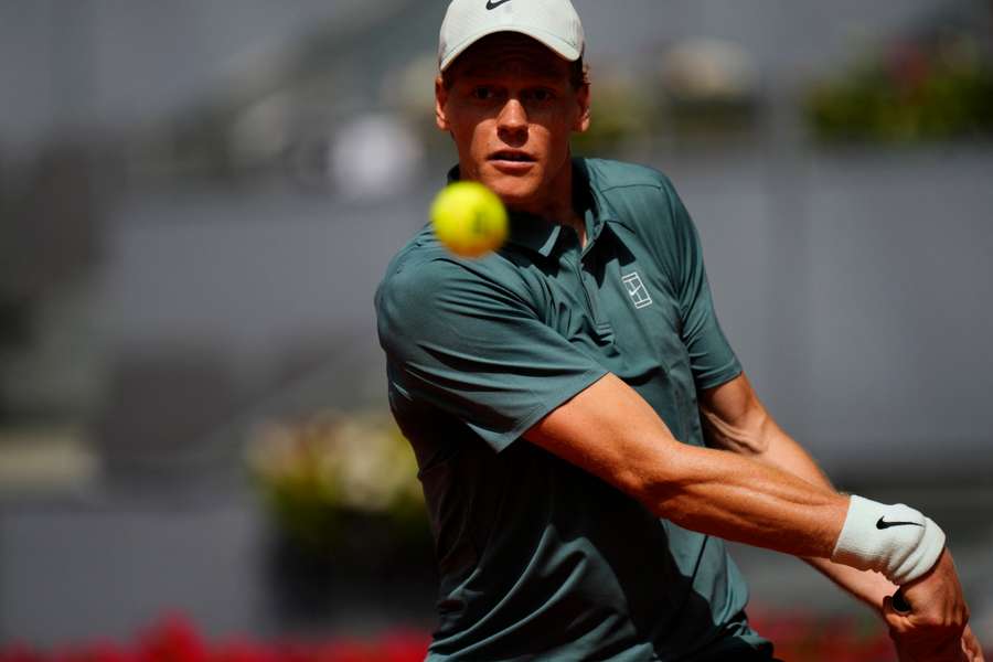 Jannik Sinner in action