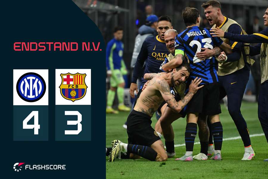 Inter Mailand kam nach einem 2:3-Rückstand kurz vor Schluss zurück und sicherte sich in der Verlängerung den Sieg