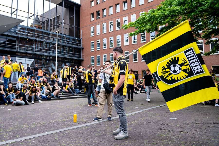 Vitesse fans gathered outside the court in Utrecht during Thursday's summary proceedings