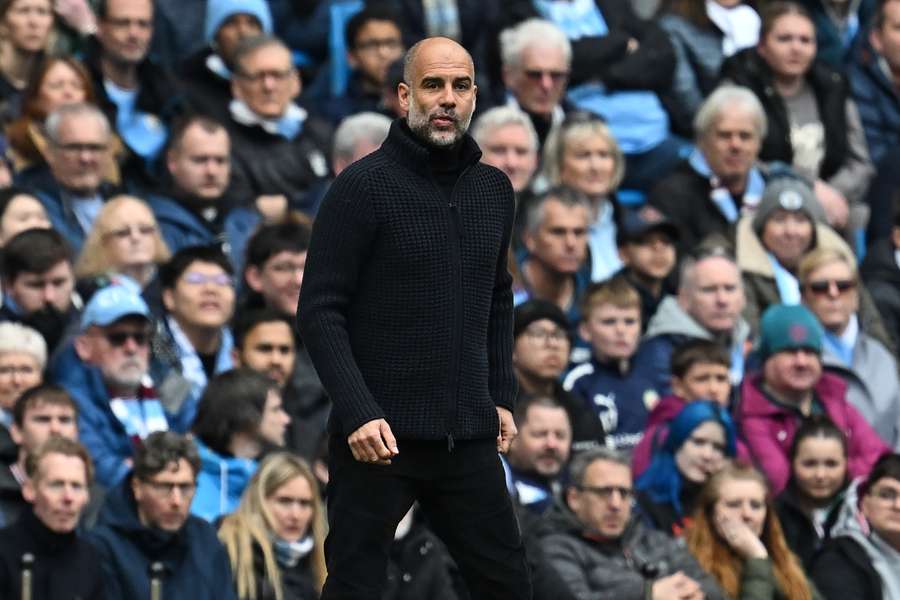 Guardiola lors du match face à Liverpool.