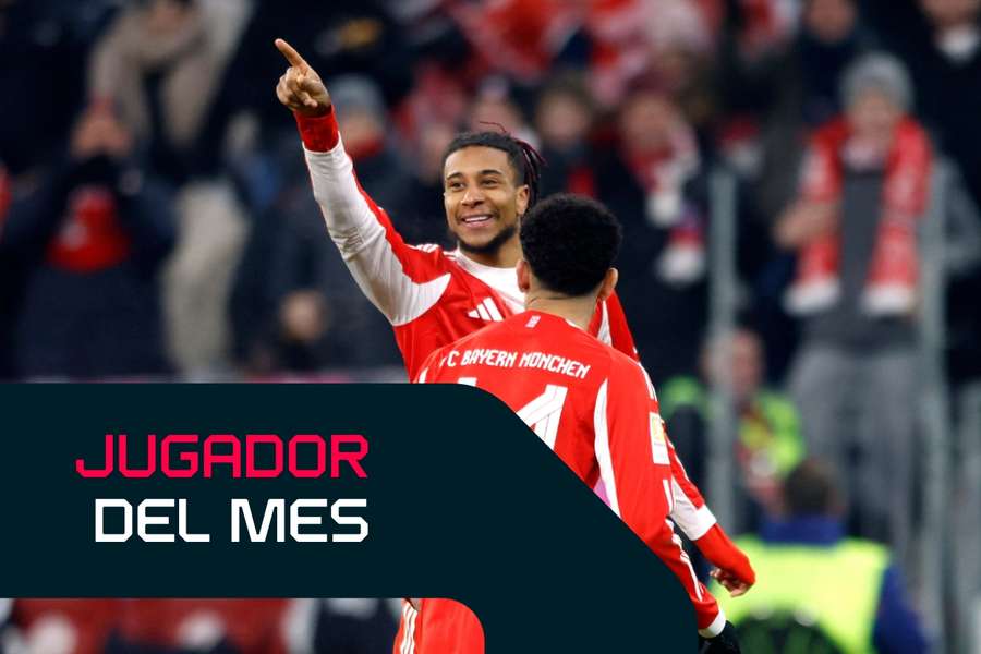 Michael Olise celebra gol contra el Wolfsburgo en enero