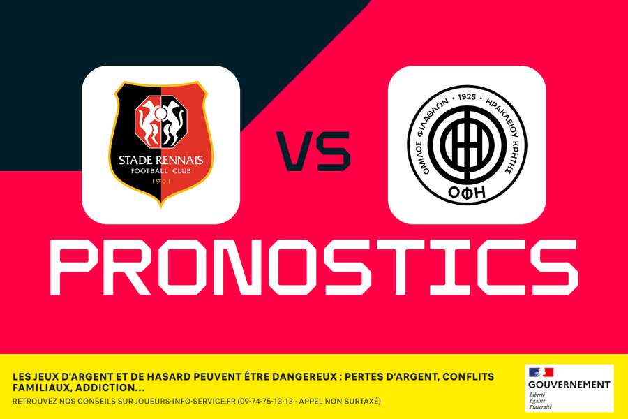 Rennes - OFI Crète  : Pronostics, meilleurs paris et cotes (Ligue Europa)