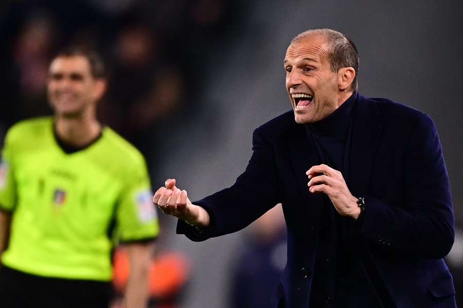 Allegri le 5 avril lors du match de Coppa face à l'Inter.