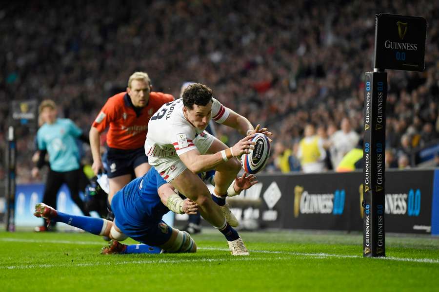 Harry Arundell scored one of the five tries for England on Sunday