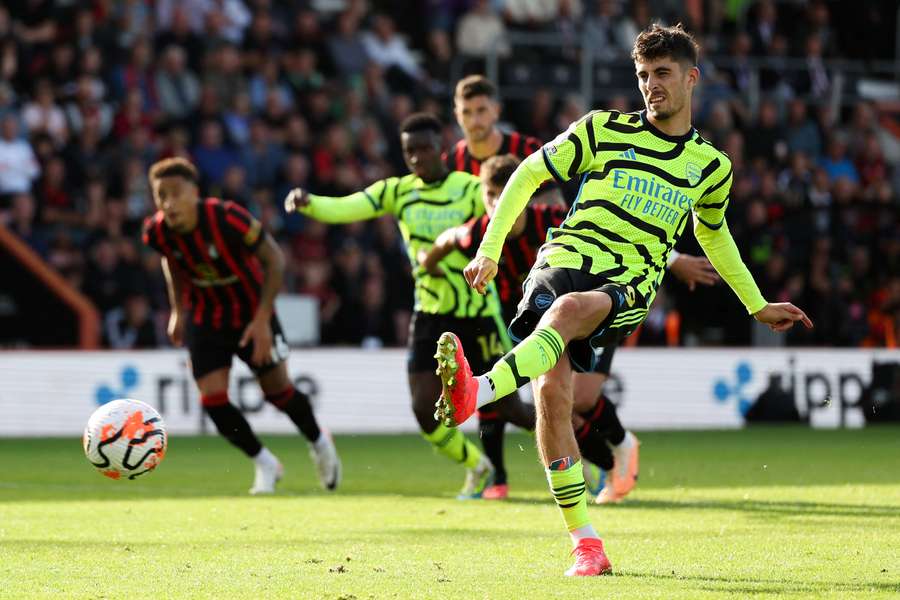 Havertz anotou o seu em penalidade Havertz anotou o seu em penalidade