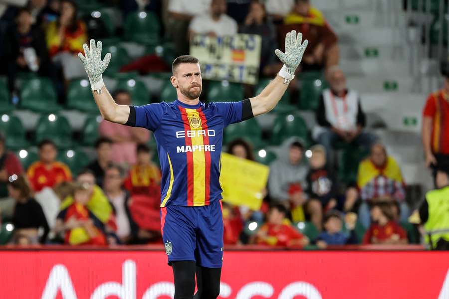 Unai Simón, en el partido de Elche