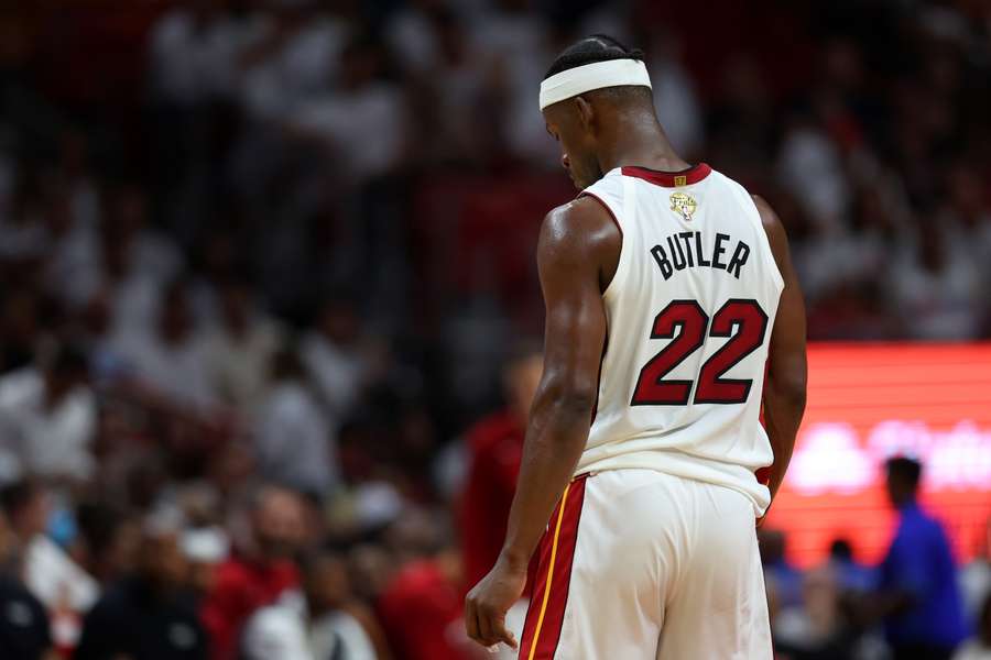 Jimmy Butler lors des Finales de la NBA face aux Nuggets.