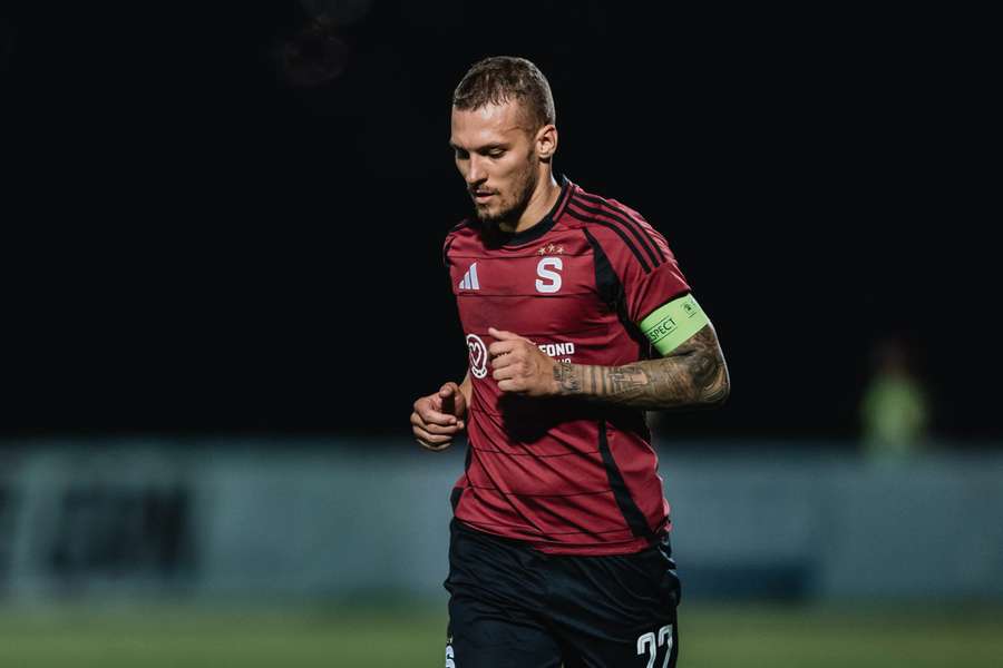 Lukáš Haraslín při odvetě v Jerevanu.