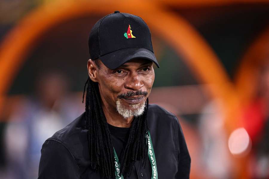Rigobert Song when coaching Cameroon.