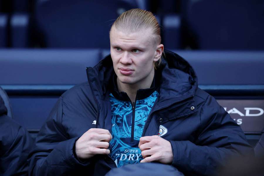 Erling Haaland was not in the starting lineup for Manchester City's Premier League match against Wolves