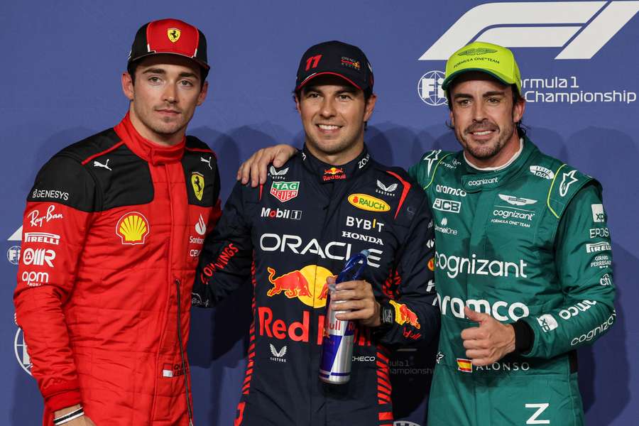 Pérez, Leclerc y Alonso fueron los tres más rápidos. 