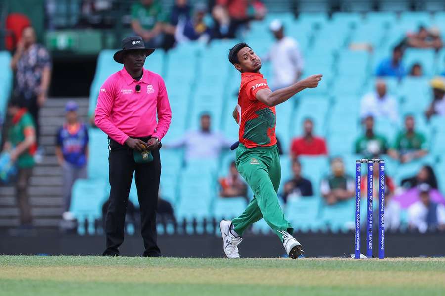 Shakib Al Hasan in action 