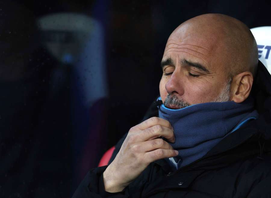 A dejected Guardiola