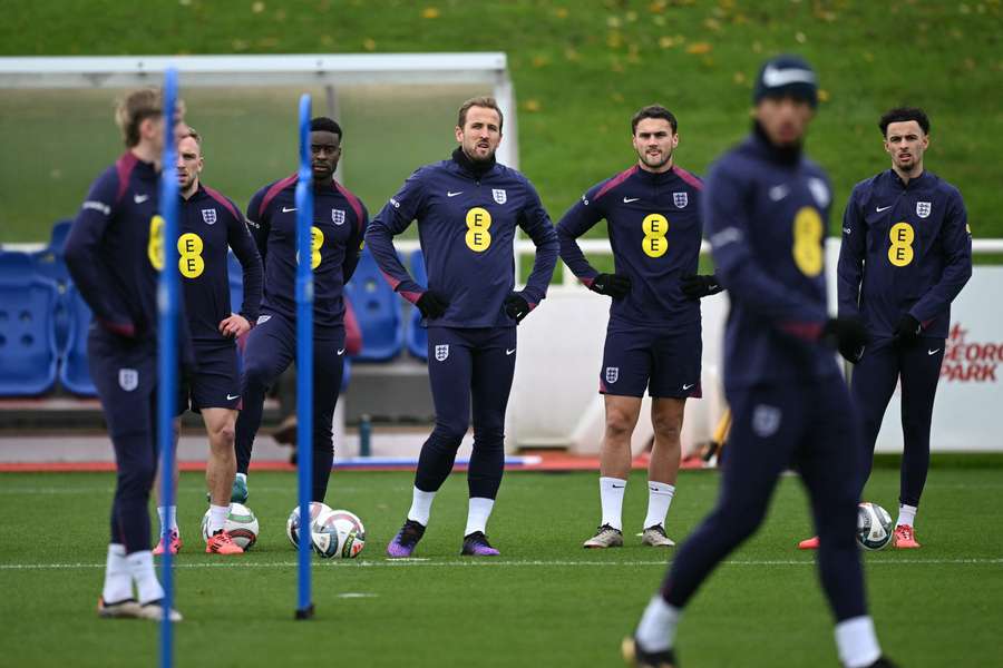 L'Angleterre à l'entraînement.