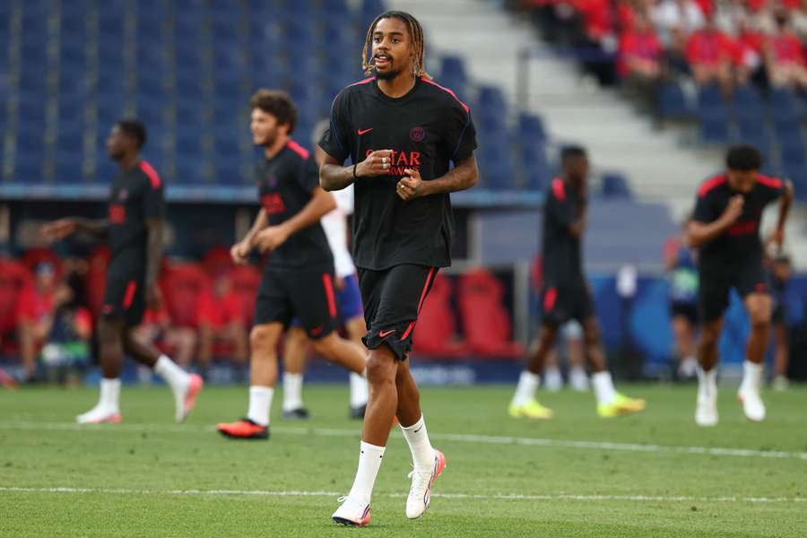 Barcola avant la Supercoupe de l'UEFA le 11 août. Barcola avant la Supercoupe de l'UEFA le 11 août.