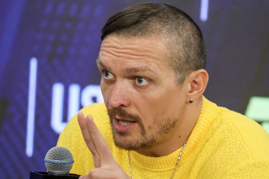 Ukraine's unified world heavyweight boxing champion Oleksandr Usyk 