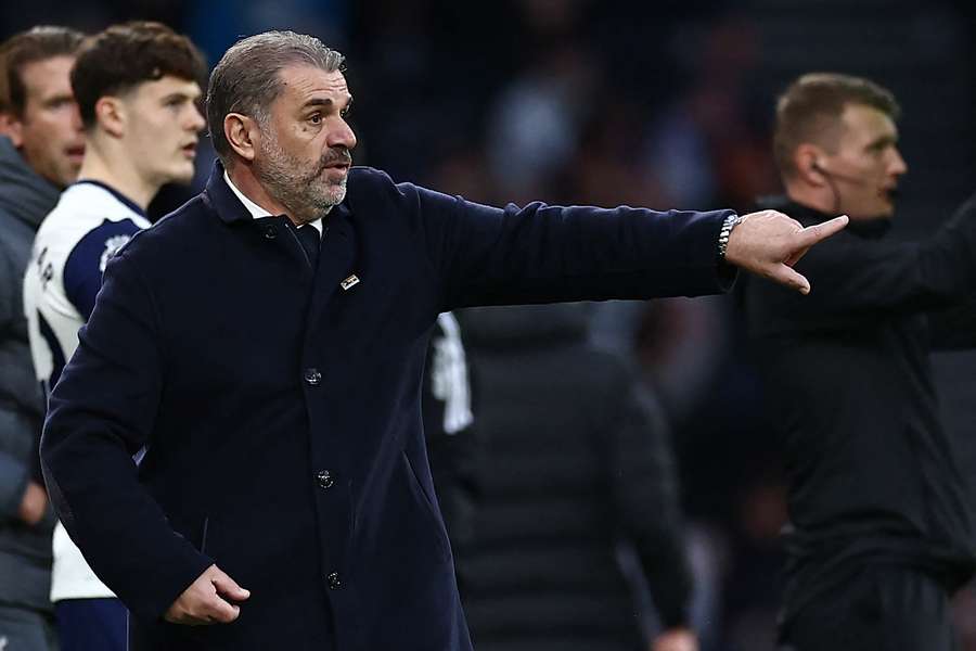 Tottenham Hotspur manager Ange Postecoglou on the sideline