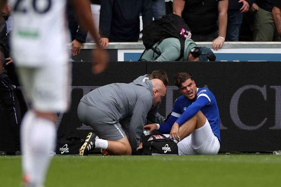 Cardiff's Ollie Tanner cut his leg when an advertising board fell on him amid goal celebrations