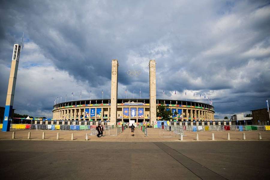 Espagne - Angleterre à l'Olympiastadion.