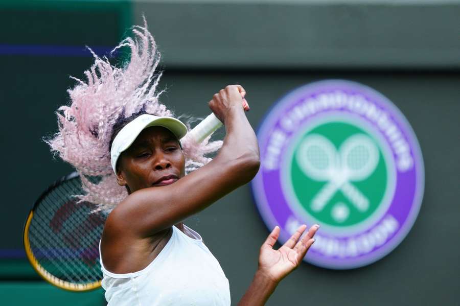 Venus Williams at a practice session