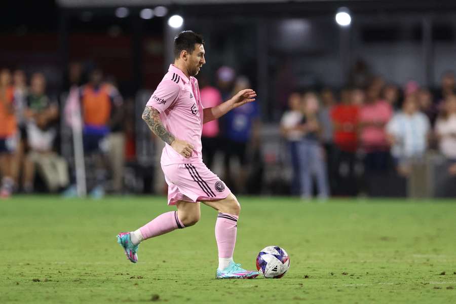 Messi participa en un encuentro del Inter Miami.