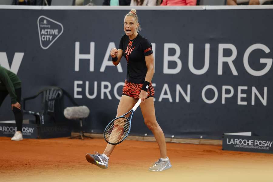 Arantxa Rus in actie in Hamburg