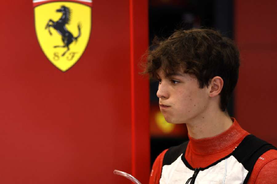 Bearman became Ferrari's youngest-ever rookie