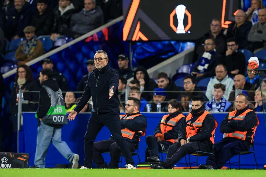 Franck Haise, entraîneur de Nice, au stade du Dragão