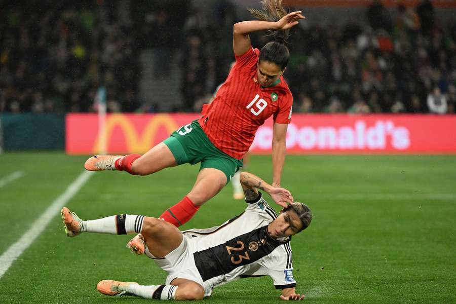 Frauen-WM: Sara Doorsoun ging bereits gegen Marokko hart in die Zweikämpfe.