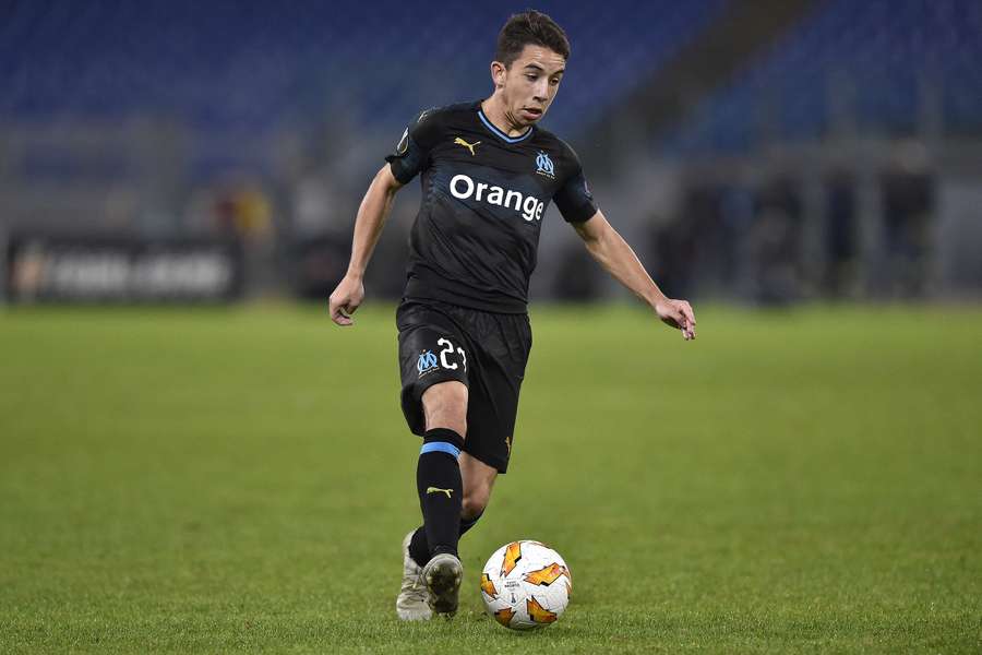 Maxime Lopez sous le maillot de l'Olympique de Marseille lors du match de phase de groupes de Ligue Europa entre la Lazio et l'OM, le 8 novembre 2018 au Stadio Olimpico de Rome. Maxime Lopez sous le maillot de l'Olympique de Marseille lors du match de phase de groupes de Ligue Europa entre la Lazio et l'OM, le 8 novembre 2018 au Stadio Olimpico de Rome.