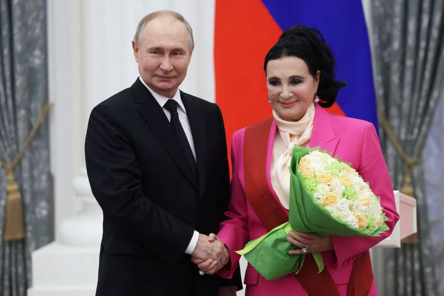 Irina Viner com Vladimir Putin em maio de 2024
