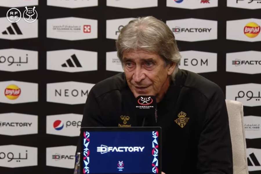 Pellegrini, en la rueda de prensa previa de la Supercopa.